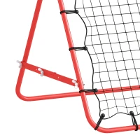 HOMCOM Filet de rebond en métal angle réglable et 20 cordes élastiques pour entraînement de football, tennis, handball 96x80x96(m-9)