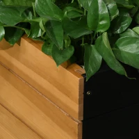 Outsunny verhoogd bed met 4 plantenbakken, bloembak met zelfbewateringssysteem(m-9)