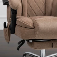 Vinsetto Ergonomische bureaustoel met massagefunctie, draaibaar, met voetensteun, bruin(m-10)