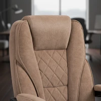 Vinsetto Ergonomische bureaustoel met massagefunctie, draaibaar, met voetensteun, bruin(m-11)