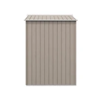 Outsunny Abri de Jardin 2,77 m² - Remise pour Outils avec Fondation - cabanon Porte verrouillable - tôle d'acier marron clair(m-12)