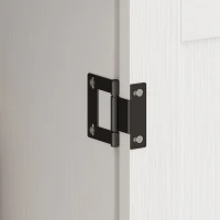 HOMCOM Buffet haut cuisine, armoire de cuisine 2 portes, 2 tiroirs, 6 porte-racks, étagères réglables, 80x39,5x184,5cm, blanc(m-13)