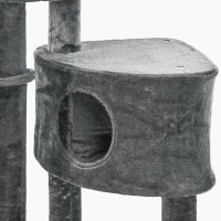 PawHut krabpaal met sisalpalen krabpaal voor katten klimpaal donkergrijs(m-8)