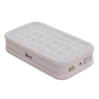 Outsunny Matelas Gonflable, Pompe Électrique Intégrée, Surface Floqué , Imperméable 5000 mm, Sac Transport, 190x97x39cm, Kaki(m-12)
