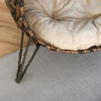 PawHut kattenhuis met kussen kattenslaapplaats kattengrot verhoogde poten PE-rotan(m-8)