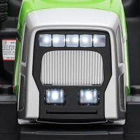 HOMCOM Elektrische kinderauto, kindertractor, inclusief ouderlijke afstandsbediening, maximale snelheid van 6 km/u, groen + zwart(m-10)