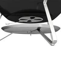 Outsunny Fumoir 3 en 1 avec 3 Grilles de Cuisson, Thermomètre Intégré, Ventilation Réglable, 62,5x47,5x91cm, Noir(m-13)