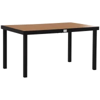 Outsunny tuintafel voor 6 personen, aluminium 140cm x 90cm x 74cm(m-11)