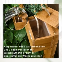 Outsunny verhoogd bed met 4 plantenbakken, bloembak met zelfbewateringssysteem(m-5)