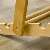 HOMCOM Accentfauteuil, relaxfauteuil, verstelbare rugleuning, beukenhouten frame, tot 120 kg, bruin(m-8)
