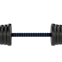 SPORTNOW Kit Haltères Musculation Haltères Réglables 25 kg 3 en 1, Ensemble de Poids Réglable avec Barre d'Extension Bleu(m-13)