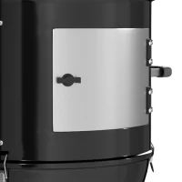 Outsunny Fumoir 3 en 1 avec 3 Grilles de Cuisson, Thermomètre Intégré, Ventilation Réglable, 62,5x47,5x91cm, Noir(m-12)