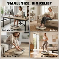 SPORTNOW Plateforme Vibrante, 20 Niveaux de Vitesse, 3 Programmes, Écran LED et Télécommande, 46 x 33 x 13,5 cm, Beige(m-9)