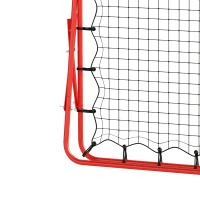 HOMCOM Filet de rebond en métal angle réglable et 20 cordes élastiques pour entraînement de football, tennis, handball 96x80x96(m-12)