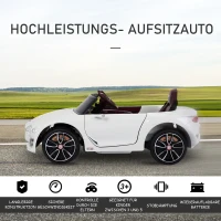 HOMCOM Kinderauto Bentley GT elektrische auto kindervoertuig met afstandsbediening kinderen wit(m-4)