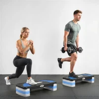 HOMCOM Stepper Aerobic Stepper in hoogte verstelbaar 10-20 cm voor thuis tot 150 kg(m-9)