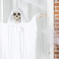 Outsunny Halloween-decoratie spook met speciale effecten en geluidsfunctie 100 cm x 18 cm x 153 cm(m-8)