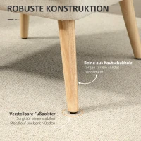 HOMCOM eetkamerstoel modern linnen design 63 x 69 x 79,5 cm(m-5)