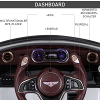 HOMCOM Kinderauto Bentley GT elektrische auto kindervoertuig met afstandsbediening kinderen wit(m-6)