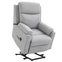 HOMCOM Elektrische sta-stoel Fauteuil met opstahulp voor senioren Grijs(m-11)