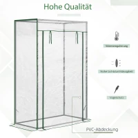 Outsunny kas met roldeur transparant 100 x 50 x 149 cm(m-4)