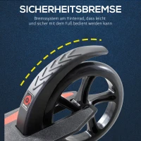 HOMCOM Kinderstep, kickstep, schokdemping, in hoogte verstelbaar aluminium zwart(m-7)