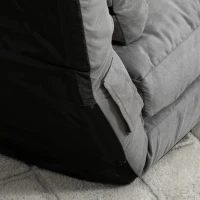 HOMCOM Vloerstoel 2-in-1 vloerstoel bed met rugleuning 7 standen verstelbaar(m-12)