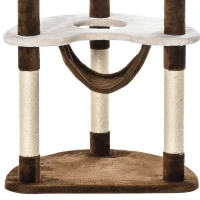 PawHut Krabpaal kattenboom krabpaal voor katten kat klimboom sisal pilaren(m-13)
