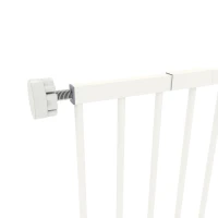 PawHut Hunde-Absperrgitter, erweiterbar, Klemmmontage, Metall, 136x76cm, Weiß(m-10)