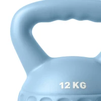 SPORTNOW Kettlebell 12 kg, haltère avec poignée Antidérapante, haltère à boule, musculation, entraînement, pour gym, bleu(m-11)