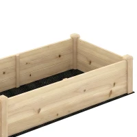 Outsunny bloembak, plantenbak met 2 plantplekken voor groenten in de tuin(m-12)