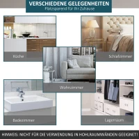 HOMCOM Schiebetür-Kit, rustikales Design, Kohlenstoffstahl, trägt bis zu 100 kg pro Paneel(m-4)