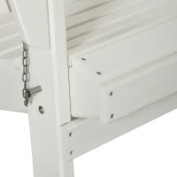 Outsunny tuinstoel, klapstoel, ergonomisch design, weerbestendig, kunststof, wit, 73 x 82 x 88 cm(m-11)