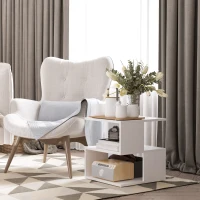 HOMCOM Bijzettafel nachttafel met modern design salontafel voor kantoor woonkamer(m-4)