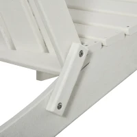 Outsunny tuinstoel, klapstoel, ergonomisch design, weerbestendig, kunststof, wit, 73 x 82 x 88 cm(m-12)