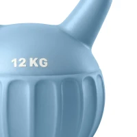 SPORTNOW Kettlebell 12 kg, haltère avec poignée Antidérapante, haltère à boule, musculation, entraînement, pour gym, bleu(m-12)