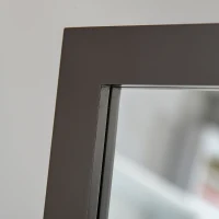 HOMCOM staande spiegel verhoogde poten passpiegel make-upspiegel eenvoudig te onderhouden MDF(m-7)