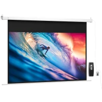 HOMCOM Projectiescherm 293 x 193 cm 120 inch 16:9 HD 4K Elektrisch met Afstandsbediening, Wit(m-1)