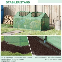 Outsunny foliekas met raam groen 119 x 60 x 60 cm(m-6)