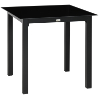 Outsunny Tuinmeubel Tuintafel Loungetafel voor buiten, weerbestendig, 80 x 80 x 74 cm, Zwart