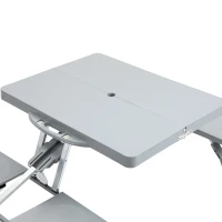 Outsunny® campingtafel set picknicktafel zitgroep klaptafel met 4 stoelen aluminium 135 x 82 x 66 cm | Aosom.nl(m-9)