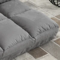 HOMCOM Vloerstoel 2-in-1 vloerstoel bed met rugleuning 7 standen verstelbaar(m-11)