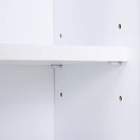 HOMCOM Toiletombouw kantelbeveiliging toiletkast overbouwkast veel opbergruimte MDF wit(m-8)