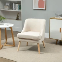 HOMCOM eetkamerstoel modern linnen design 63 x 69 x 79,5 cm(m-2)