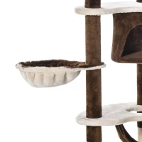 PawHut Krabpaal kattenboom krabpaal voor katten kat klimboom sisal pilaren(m-12)