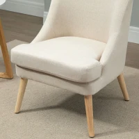 HOMCOM eetkamerstoel modern linnen design 63 x 69 x 79,5 cm(m-7)