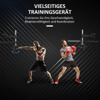Homcom boxrek, wandhouder, opvouwbaar met reflecterende balk voor volwassenen(m-4)
