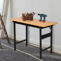 HOMCOM Werkbank werktafel werkbank werkblad inklapbaar staal MDF geel + zwart(m-2)