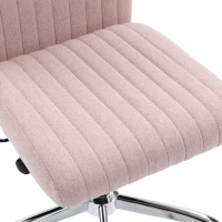 HOMCOM Chaise de bureau sans accoudoirs, fauteuil de bureau, hauteur réglable et pivotant 360°, 43 x 56 x 89-99 cm, rose(m-10)