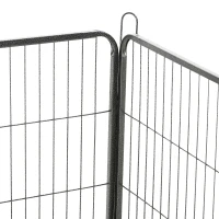 PawHut Grote 16-delige box om te bouwen tot 2 hokken Staalgrijs 80 x 60 x 1,5 cm (elk deel)(m-8)
